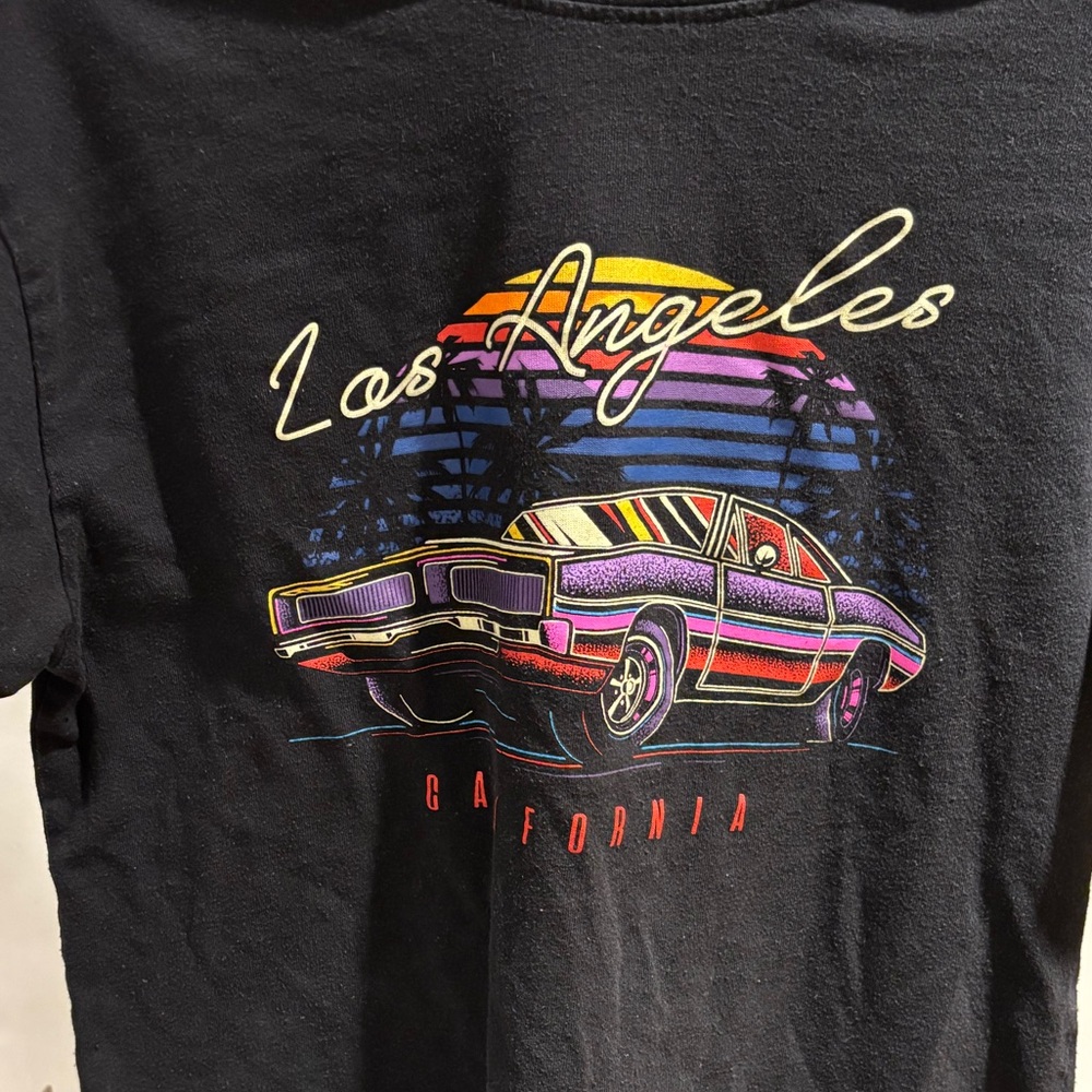 Black Brisco L.A. T-Shirt size YOUTH large. Short sleeve. 60/40 cotton/poly.